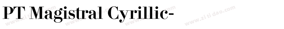 PT Magistral Cyrillic字体转换